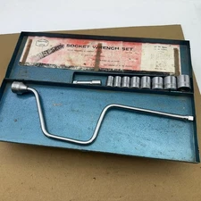 Vintage Indestro Select 3/8" Speeder Socket Set Extension Wrench Tool 6285 USA