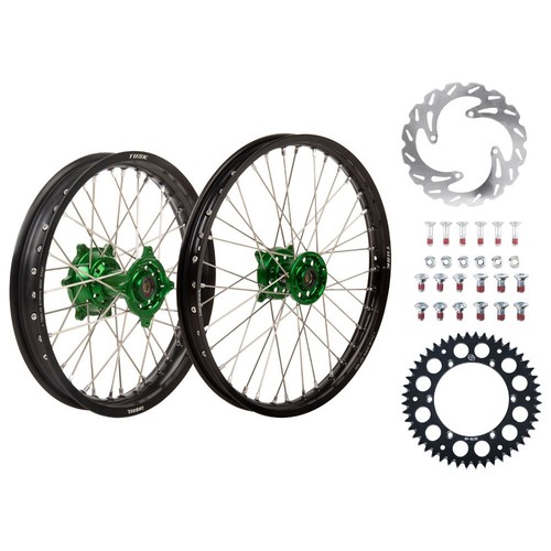 Tusk Impact Complete Front/Rear Wheel Kit 1.60 x 21 / 2.15 x 18 -Kawasaki KX250