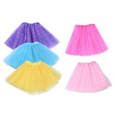 5PCS Girl Ballet Tutu Skirt Chiffon Ballet Dance Practice Wrap Skirt for Kids