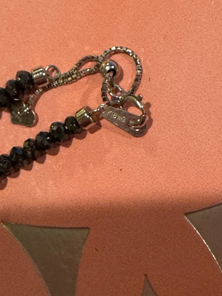 天然黑色钻石项链约 54 克拉 18 克拉白金 — 第 2/4 张图片