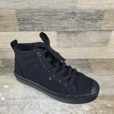 Cariuma OCA High Shoes Womens Sz 8 Trainers Athletic All Black Canvas Sneaker