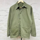 Vintage 1940s 50s (?) Military HBT Jacket Shirt WWII Herringbone Twill **READ**