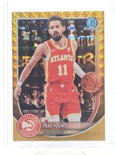TRAE YOUNG 2025-26 BOWMAN CHROME GOLD GEOMETRIC /50 #BCV-83 HAWKS Q4743