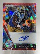 2021 Panini Prizm Draft Picks - Draft Picks Autographs Osa Odighizuwa Red Ice