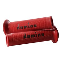 Griffgummi Domino Motorrad On Road A010 Rot-Schwarz Offenes Ende 120-125Mm (Paar
