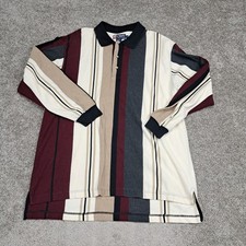 Chaps Ralph Lauren CRL Men's 1/4 Button Up Shirt Striped X-Large
