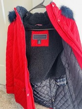 Brand new Tommy Hilfiger Women  s Red quilted Jacket Size L