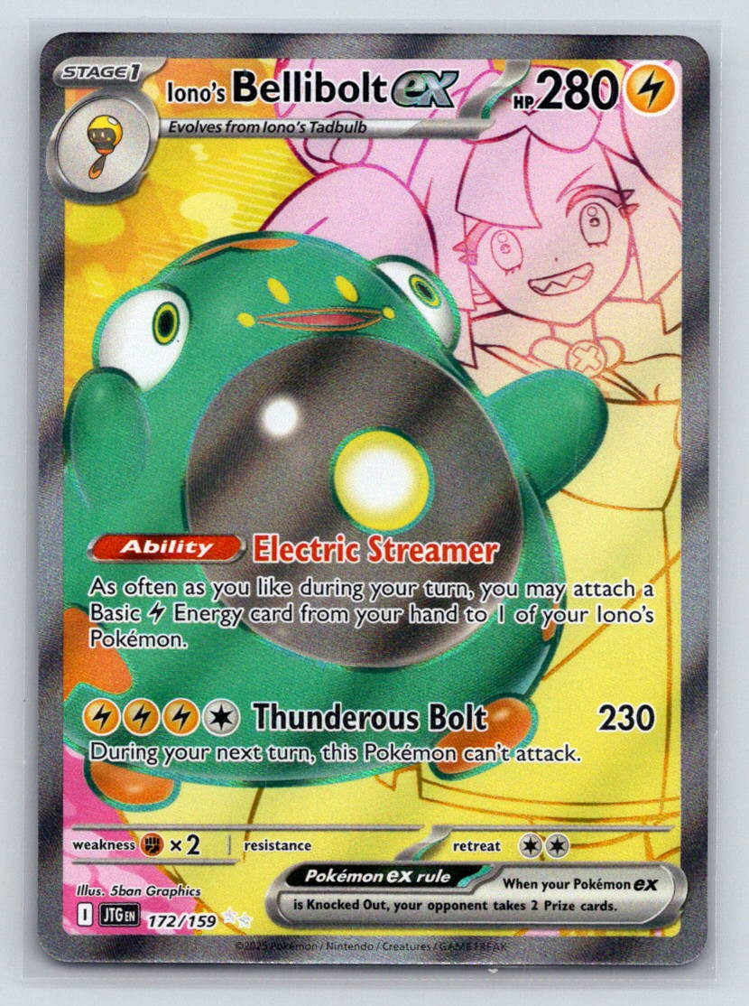 Iono's Bellibolt ex - 172/159 Holo SV09: Journey Together NM