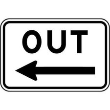 Left Arrow Sign Aluminum Sign 8x12 Inch Parking Directional Turn