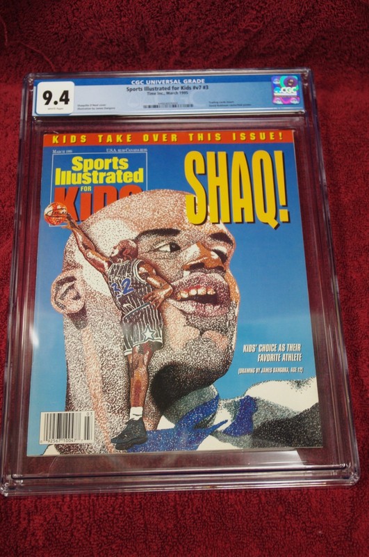 SHAQ SHAQUILLE O'NEAL S I FOR KIDS MARCH 1995 MAG GRADED CGC 9.4 NON-HIGHER WOW!