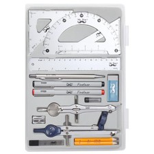 Mr. Pen- Professional Geometry Set, 15 Pc Drafting Compass Protractor Kit