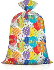 Extra Large Birthday Plastic Gift Bag 36''x48''Jumbo Happy Birthday Present Bag