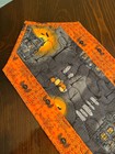Handcrafted-Quilted Table Runner-Halloween Symbols-Haunted House-Spiders & Webs — photo 6