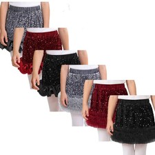 Kids Girls Skorts Princess Skirts Holiday Velvet Skirt Pencil Skirts Elastic