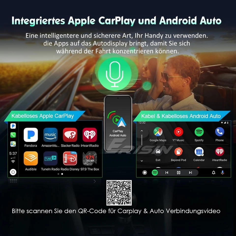 8-Kern 64GB CarPlay DVD Android 14 GPS Autoradio Navi DAB+ Wifi für Toyota AURIS - Bild 4 von 4