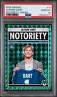2025 Panini Mosaic Jaxson Dart RC Notoriety Green Mosaic #11 PSA 10