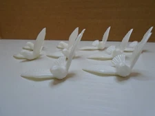 SET OF 10 MINIATURE WHITE DOVES 1" X 1.75" FIGURES DecoPac (MA1187)