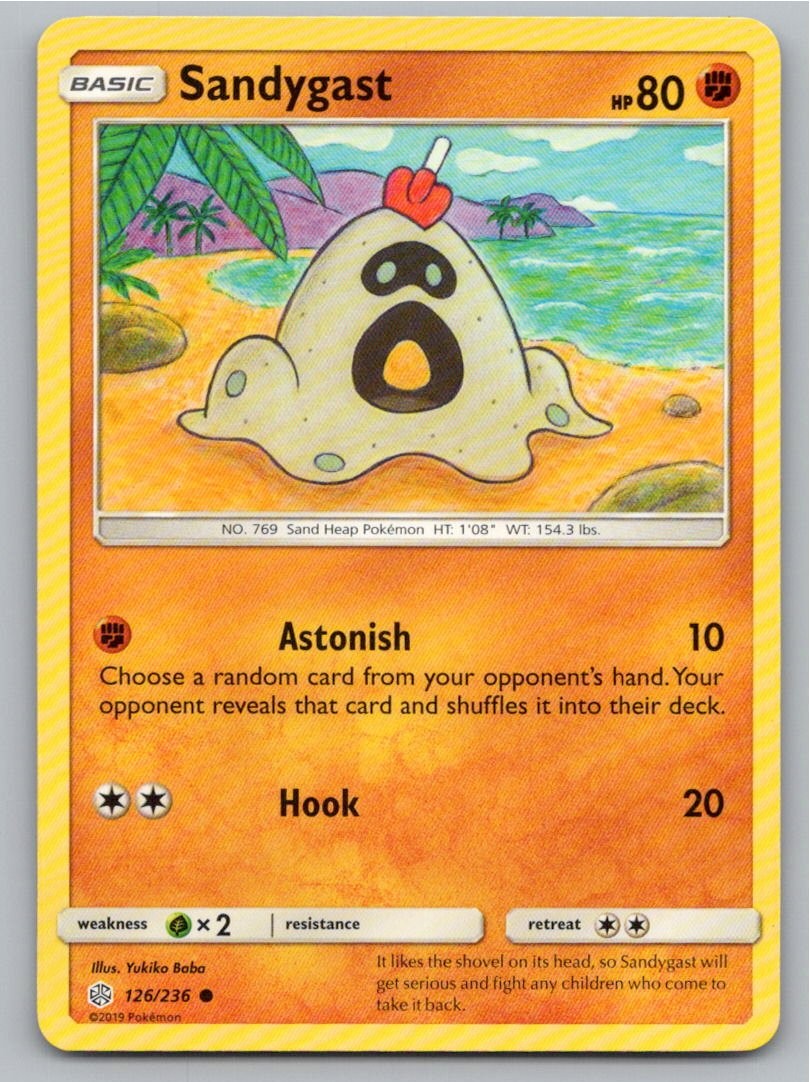 2019 POKEMON SANDYGAST COSMIC ECLIPSE 126/236 C LP A85545 FREE S&H
