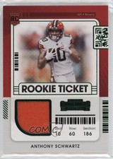 2021 Panini Contenders Rookie Ticket Swatches Anthony Schwartz #RTS-ASC 05k9