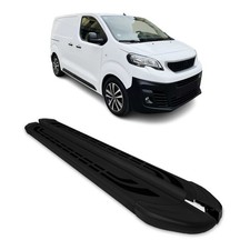 Trittbretter Seiten für Peugeot Expert Traveller 2016-2026 Kurzer Alu Schwarz