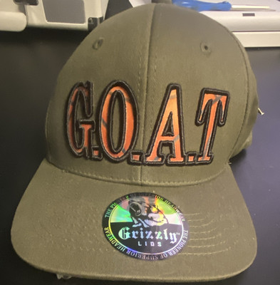 Grizzly Lids G.O.A.T Solid Green Adjustable Snapback Cap One Size Unisex