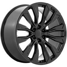 Replica Fr203 Denali 12 Spoke 24x10 6x5.5 31mm Gloss Black Wheel Rim 24 Inch