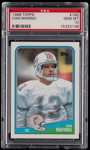 PSA 10 1988 TOPPS DAN MARINO #190 MARINO SET REGISTRY BREAK