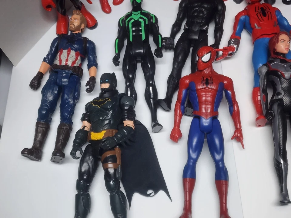 Marvel DC Titan 12" Action Figures Super Hero 15 Lot Spider-Man Thanos Batman - Image 3 of 4