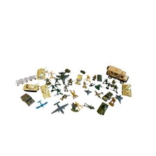 Lot Of Plastic Army Men and Vehicles Military