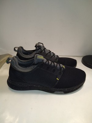 Kuru Atom Cloud Jet Black Citron Athletic Sneakers Shoes Men's sz 13 Wide