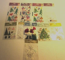 10 New Jolee's Boutique & EK Sticko Winter Christmas Sticker Lot Scrapbook