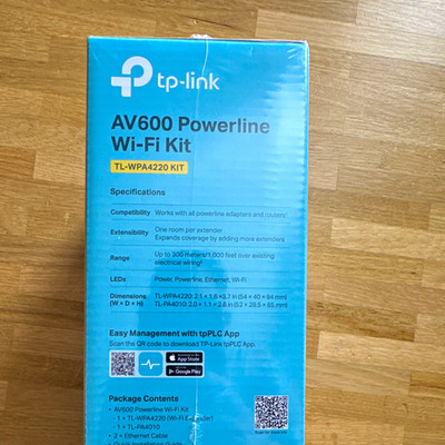 TP-Link AV600 Powerline Wi Fi Kit TL-WPA4220 KIT 600 Mbps, 2 Adapter, Extender