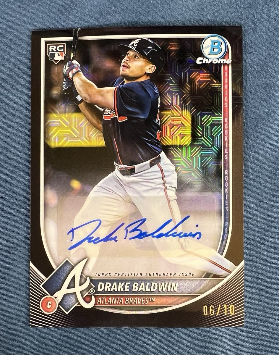 2025 Bowman Chrome Drake Baldwin Auto /10 RC Black Mojo Refractor 