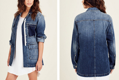 TRUE RELIGION Military Denim Jacket S TRUE RELIGION Military Denim Jacket S