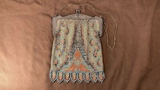 Vintage Antique Whiting Davis Enameled Mesh Bag Vintage Purse Art Deco Design