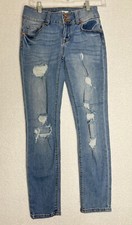 Refuge Blue Distressed Stretch Denim Jeans Women's Size 4