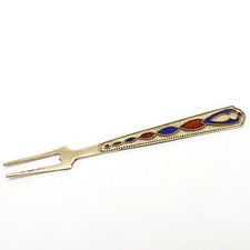 Deux broches vintage au choix beurre d'olive citron émail bleu rouge argent 875