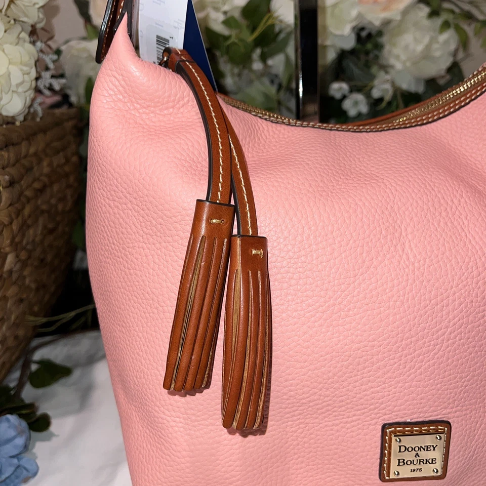 DOONEY & BOURKE Grano Guijarro PAIGE SAC HOBO/Bolso de Hombro ~ Rosa Pálido Foto 2 de 4