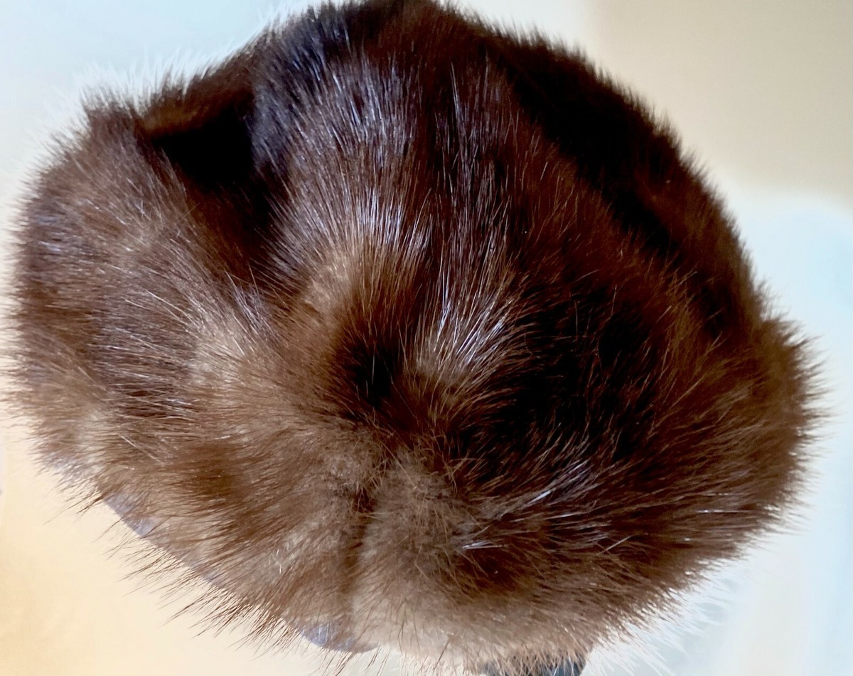 VINTAGE (50s/60s)DESIGNER MARCHE BROWN, GENUINE MINK FUR 