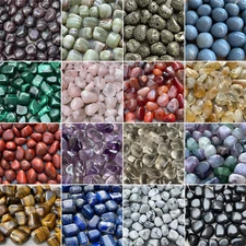 1/2 Lb Lot Tumbled Stones, 0.75-1.25" Crystal Healing Stones, Choose Stone Type