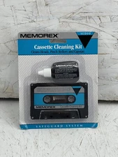 Memorex Safeguard System Cassette Cleaning Kit Heads, Pinch Rollers, Capstan New