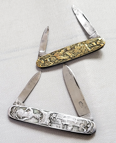 Vintage D. Peres/Germany Chicago & Canada 2 Bld Slipjoints