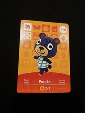 PONCHO ANIMAL CROSSING AMIIBO SERIES 2 CARD #118 TRACKED AU POST geniuine