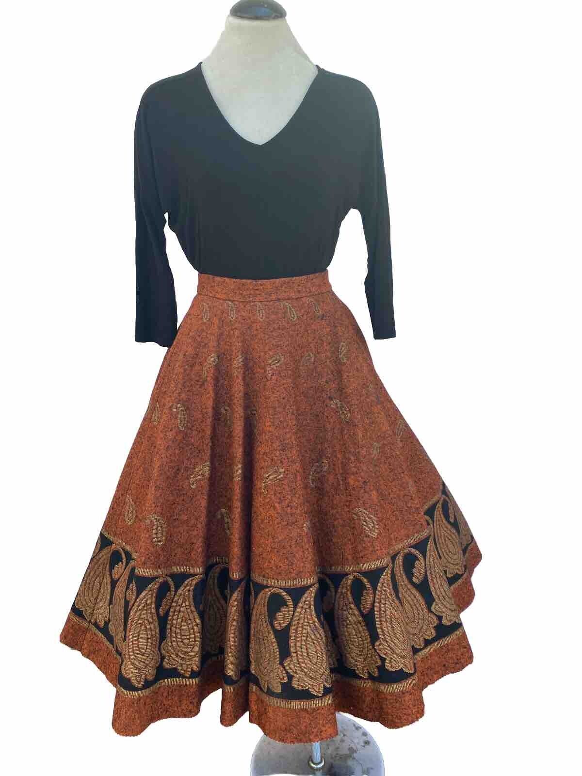 VINTAGE True 50s Full Circle Skirt MADALYN MILLER… - image 2