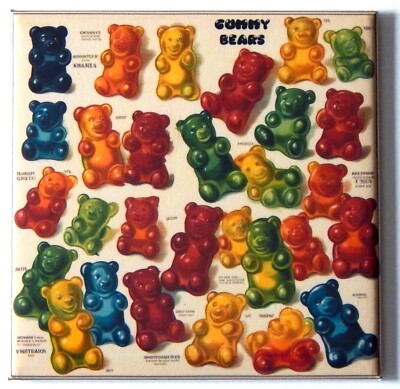 Gummy Bears FRIDGE MAGNET sign advertisement ''style A''