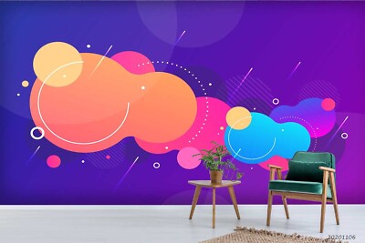 3D Geometry Abstract Watercolor Wallpaper Wall Murals Removable Wallpaper 3