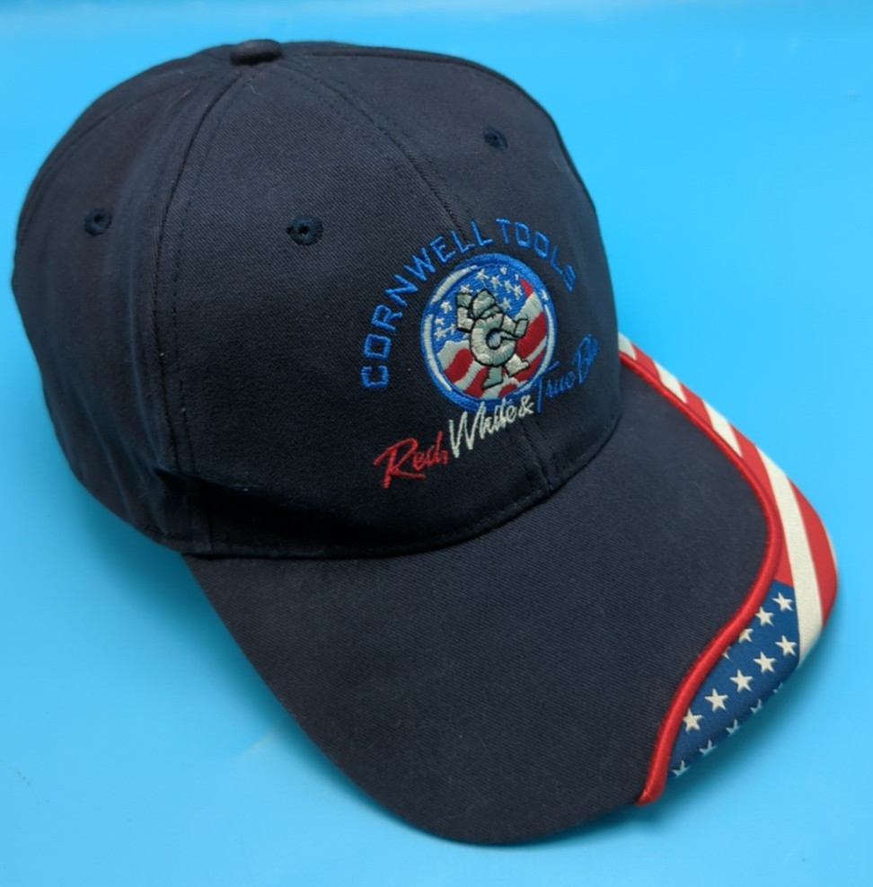 CORNWELL TOOLS hat red white blue adjustable cott… - image 9