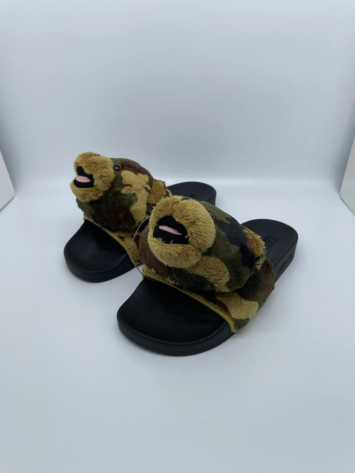 Adidas x Jeremy Scott Adilette Teddy Bear sandali mimetici uomo taglia 8 nuovi H02882