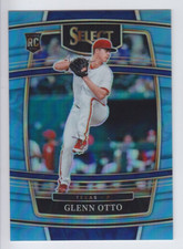 2022 PANINI SELECT GLENN OTTO RC /35 CAROLINA BLUE PRIZM PARALLEL ROOKIE Rangers