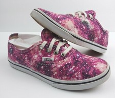 VANS TB4R Purple/Pink Galaxy Space Print Canvas Children Sz 3 EUC